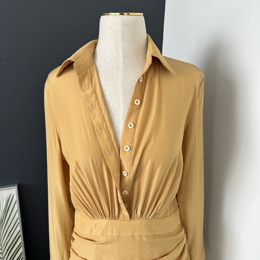 Modesees Long Sleeve Lapel Single Breasted Maxi Dress - Picture 4 of 16